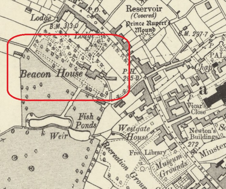 Lichfield - Beacon House : Map credit National Library of Scotland